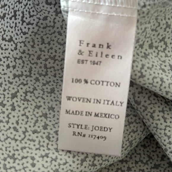 Frank & Eileen Womens Joedy Button-Up Shirt Sz XS NWT Ditsy Oversized Minimalist - Picture 14 of 16